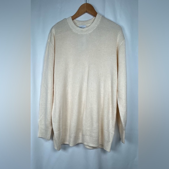 Danielle Bernstein Ivory Women’s Sweater Size S/M Oversized  Chunky Crewneck - Picture 3 of 10